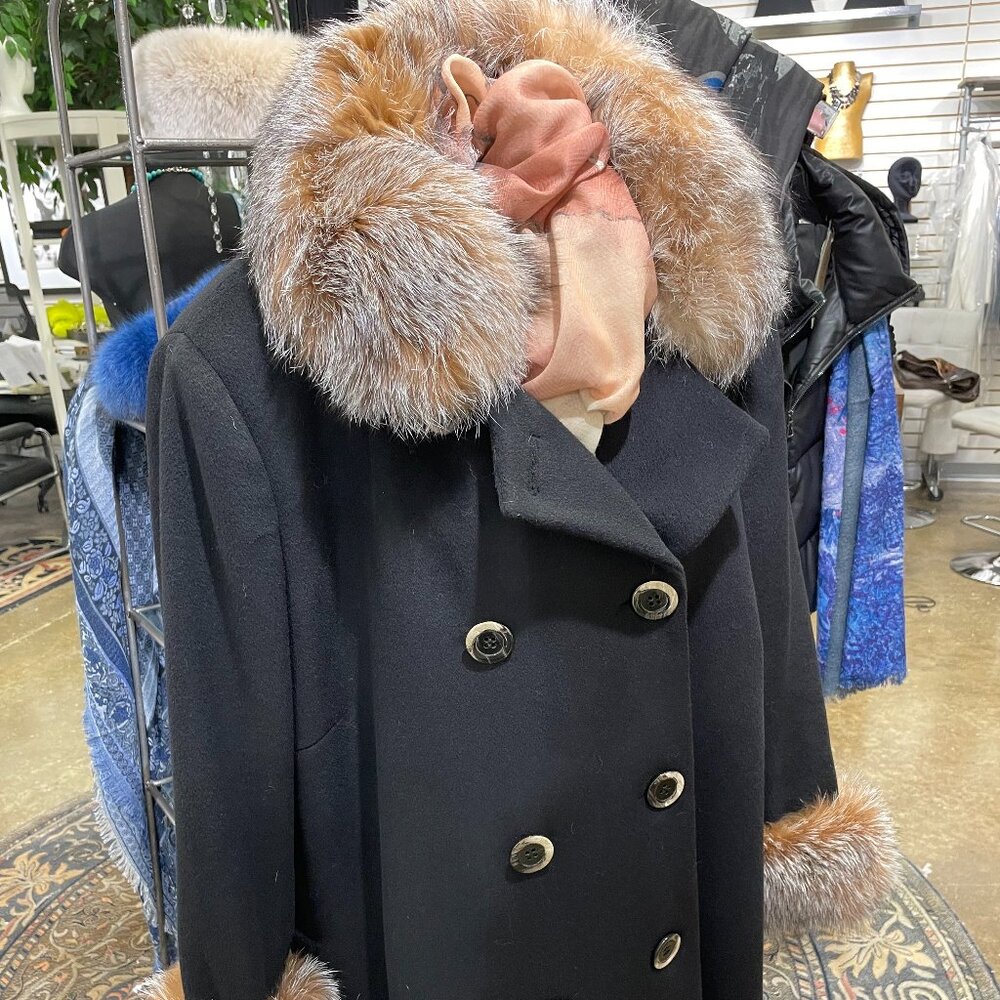 PLUS SIZE Cashmere Full Length Military Style Coat